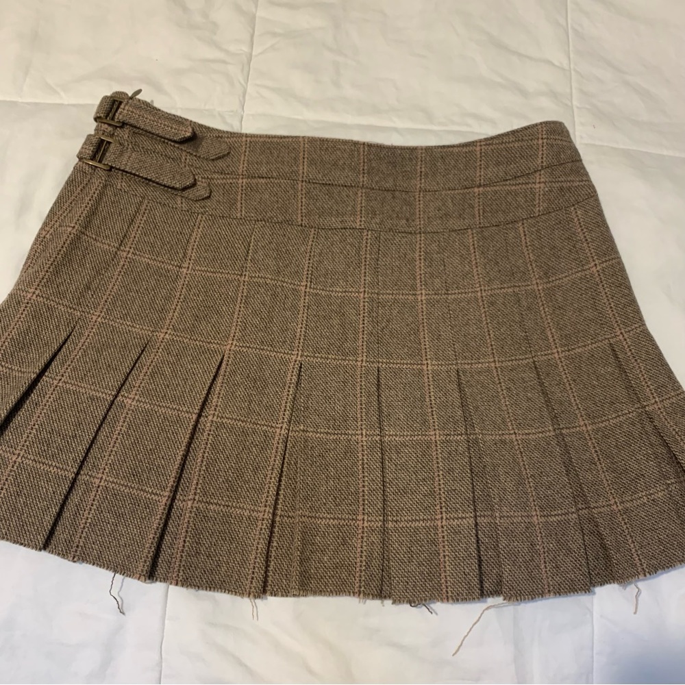 Y2K American Eagle Wool Pleated Mini Skirt